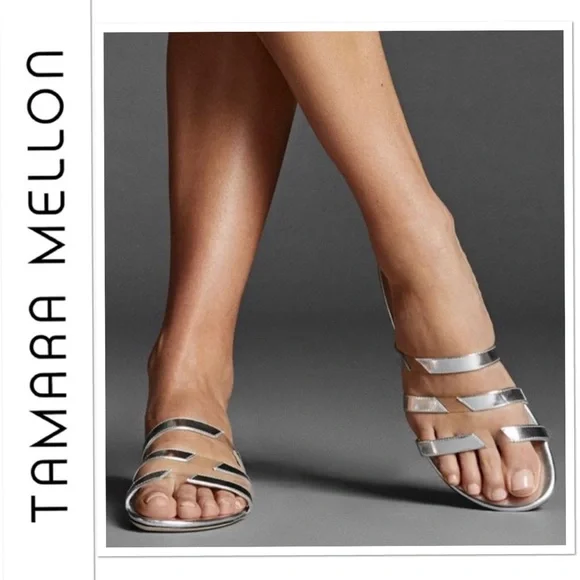COPY - Tamara Mellon slit/specchio Argentine sandal “NEW” - Picture 1 of 14